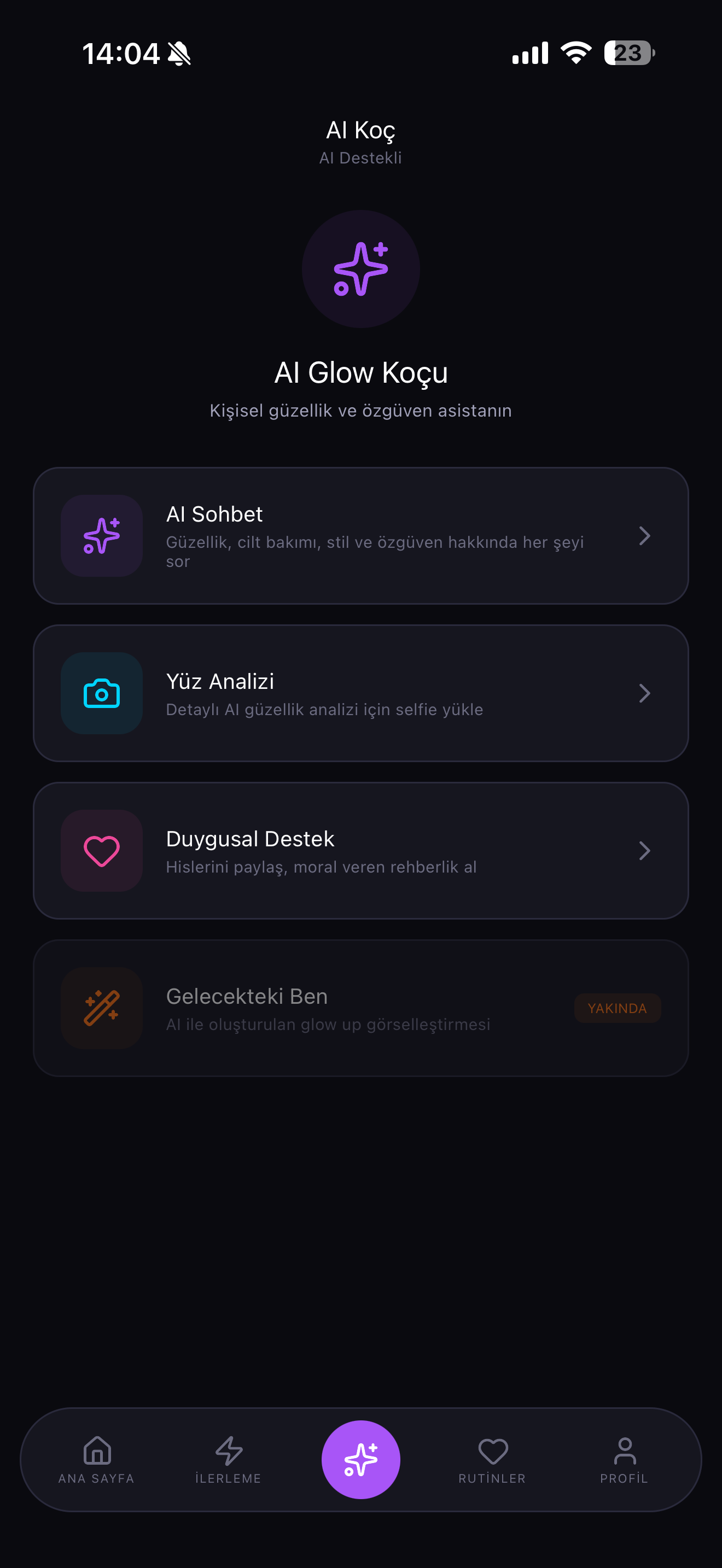 GlowMuse AI Coach — Chat, face analysis, emotional support